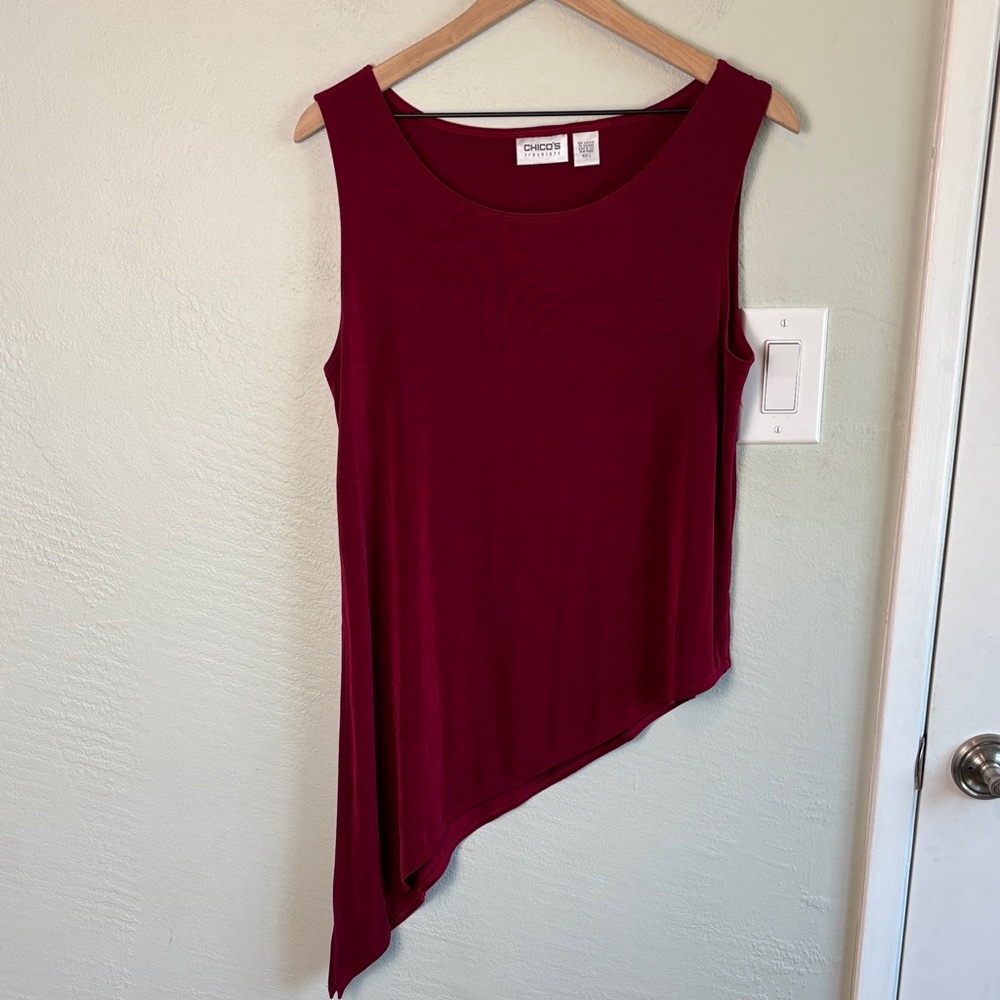 Bundle 2 for $30! Chico's Travelers Sleeveless Tank Top in Deep Wine L